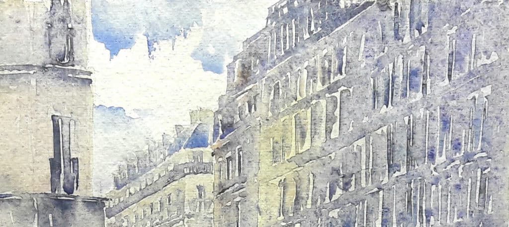 aquarelle à Paris Saint Lazare